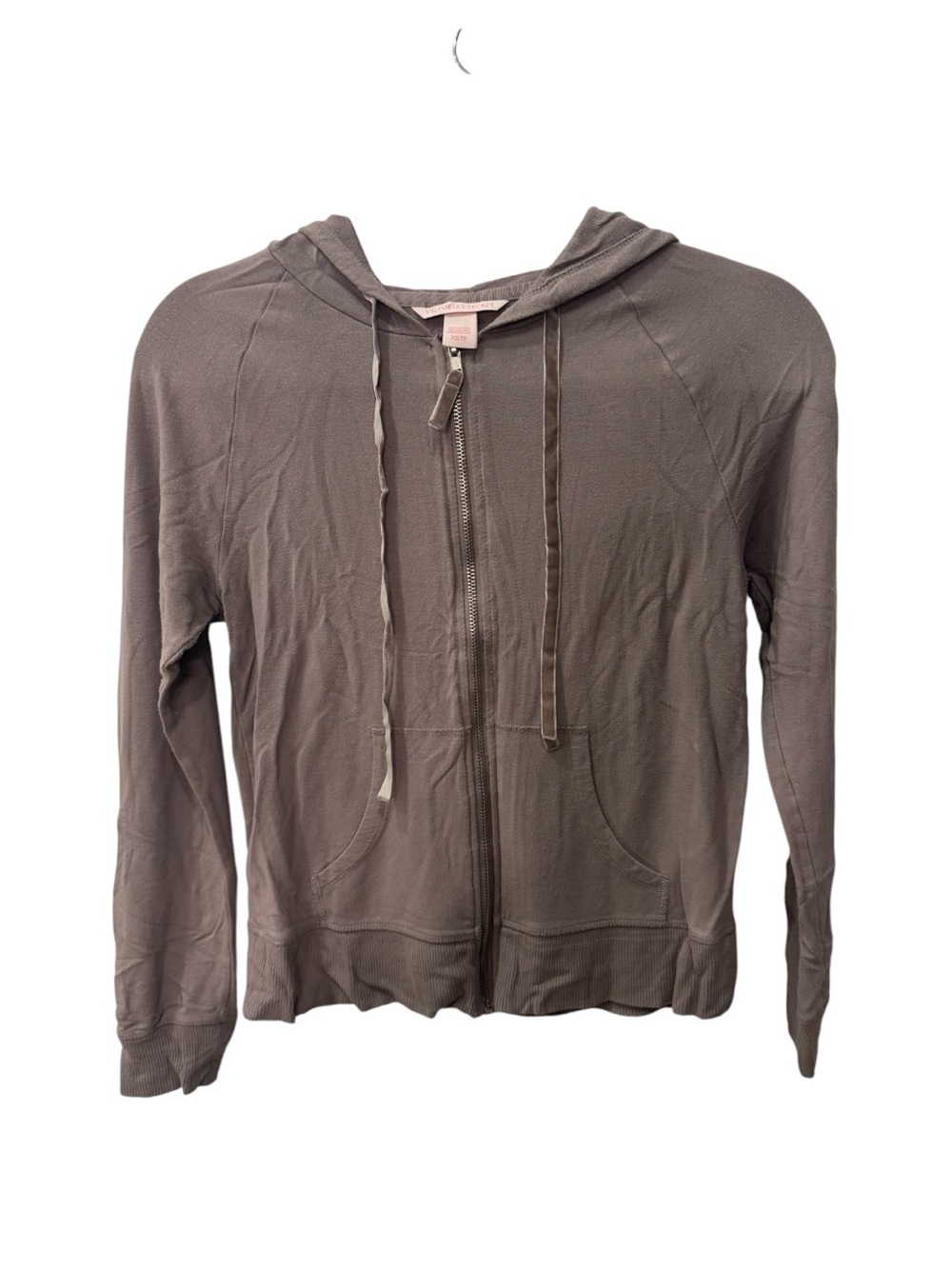 Victoria's Secret rhinestone angel wings zip hoodie in a grey color womens XS